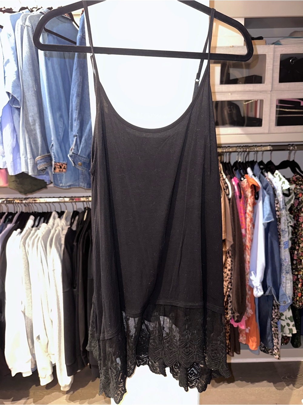 Strapy Lace-Hem Camisole/Tunic